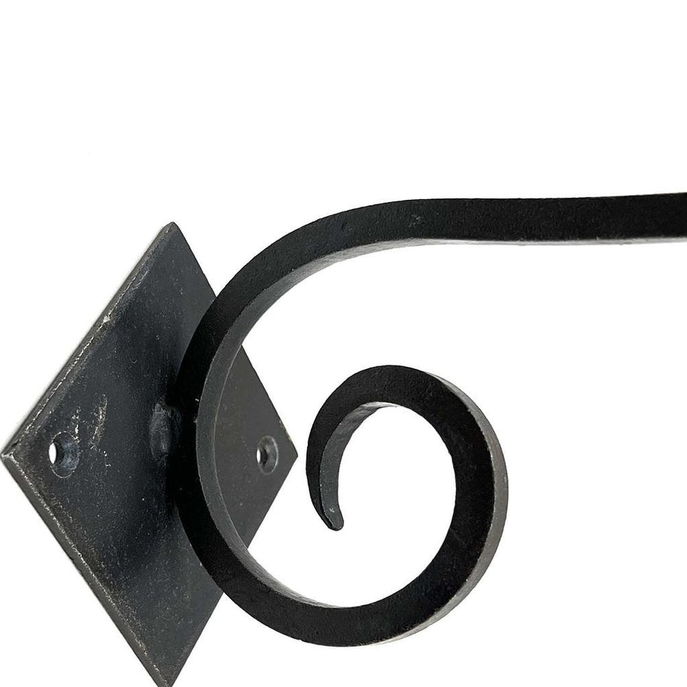 Set of Six Black Cast Iron Scroll Wall Hooks HomeRoots