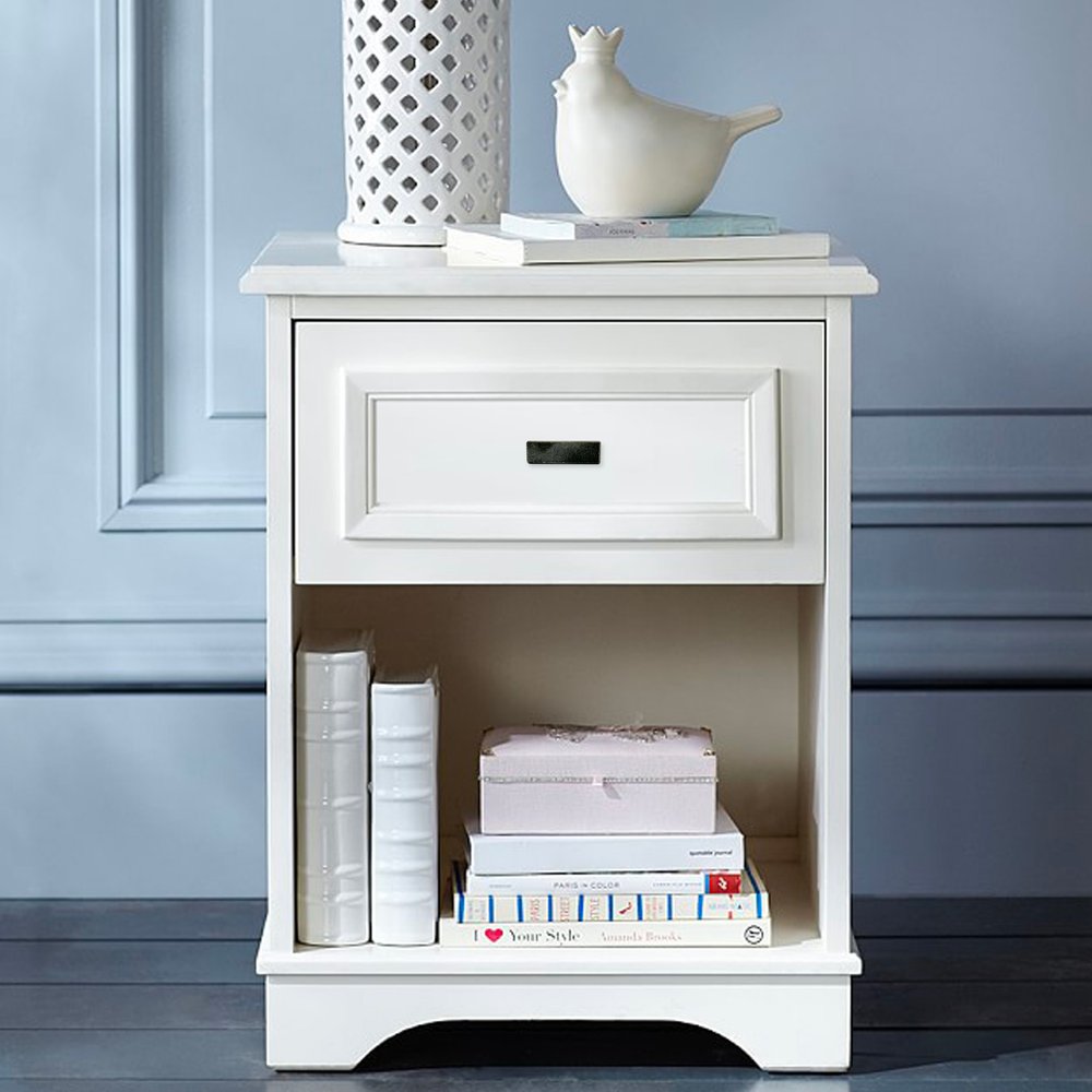 Set of Six Gray Rectangle Knob Stone Drawer Pull Knobs HomeRoots