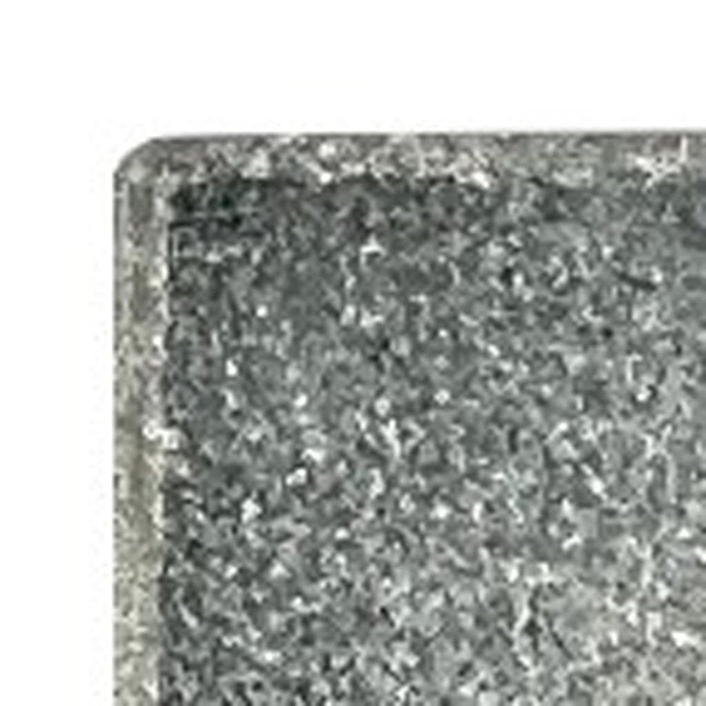 Set of Six Gray Rectangle Knob Stone Drawer Pull Knobs HomeRoots