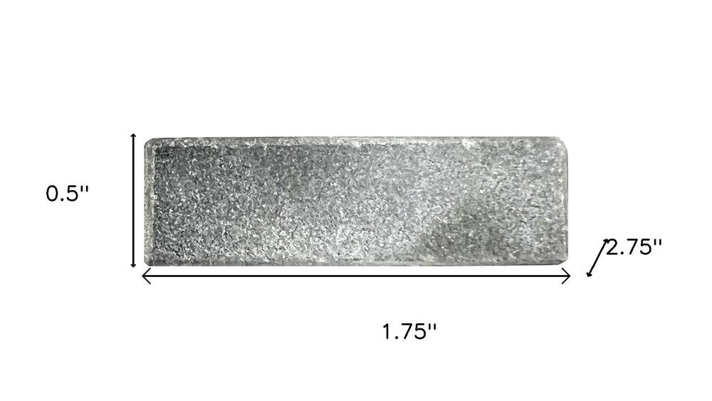 Set of Six Gray Rectangle Knob Stone Drawer Pull Knobs HomeRoots