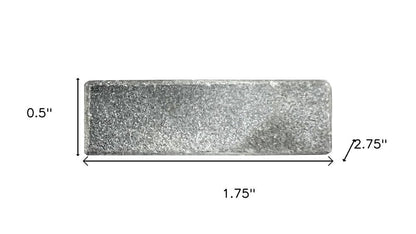 Set of Six Gray Rectangle Knob Stone Drawer Pull Knobs HomeRoots