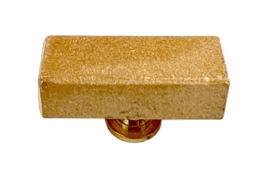 Set of Six Brown Rectangle Knob Stone Drawer Pull Knobs HomeRoots