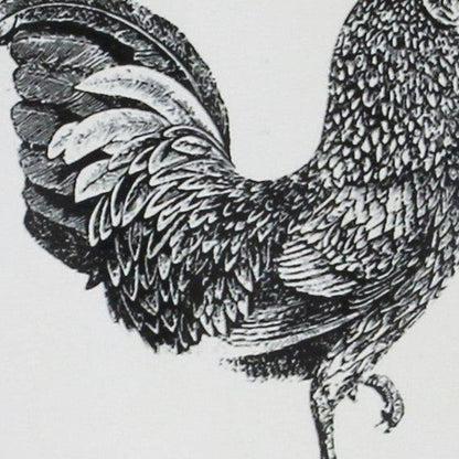 8" Black And White Metal Farm Fresh Chicken Decorative Jug HomeRoots