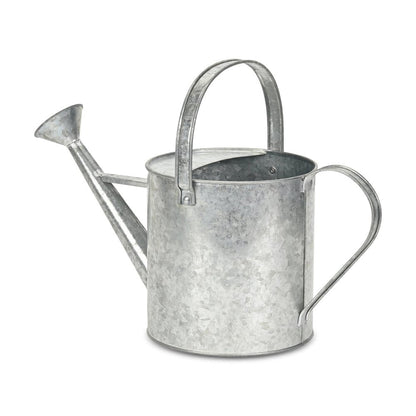 9" Gray Galvanized Metal Decorative Watering Can HomeRoots