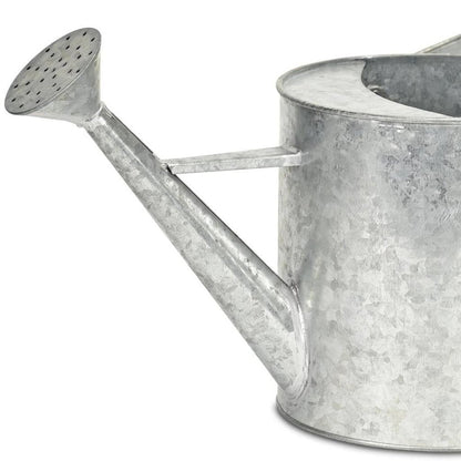 9" Gray Galvanized Metal Decorative Watering Can HomeRoots