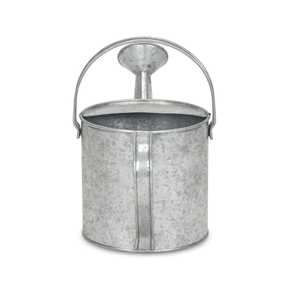 7" Gray Galvanized Metal Decorative Watering Can HomeRoots