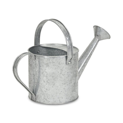 7" Gray Galvanized Metal Decorative Watering Can