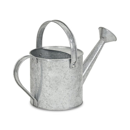 7" Gray Galvanized Metal Decorative Watering Can HomeRoots