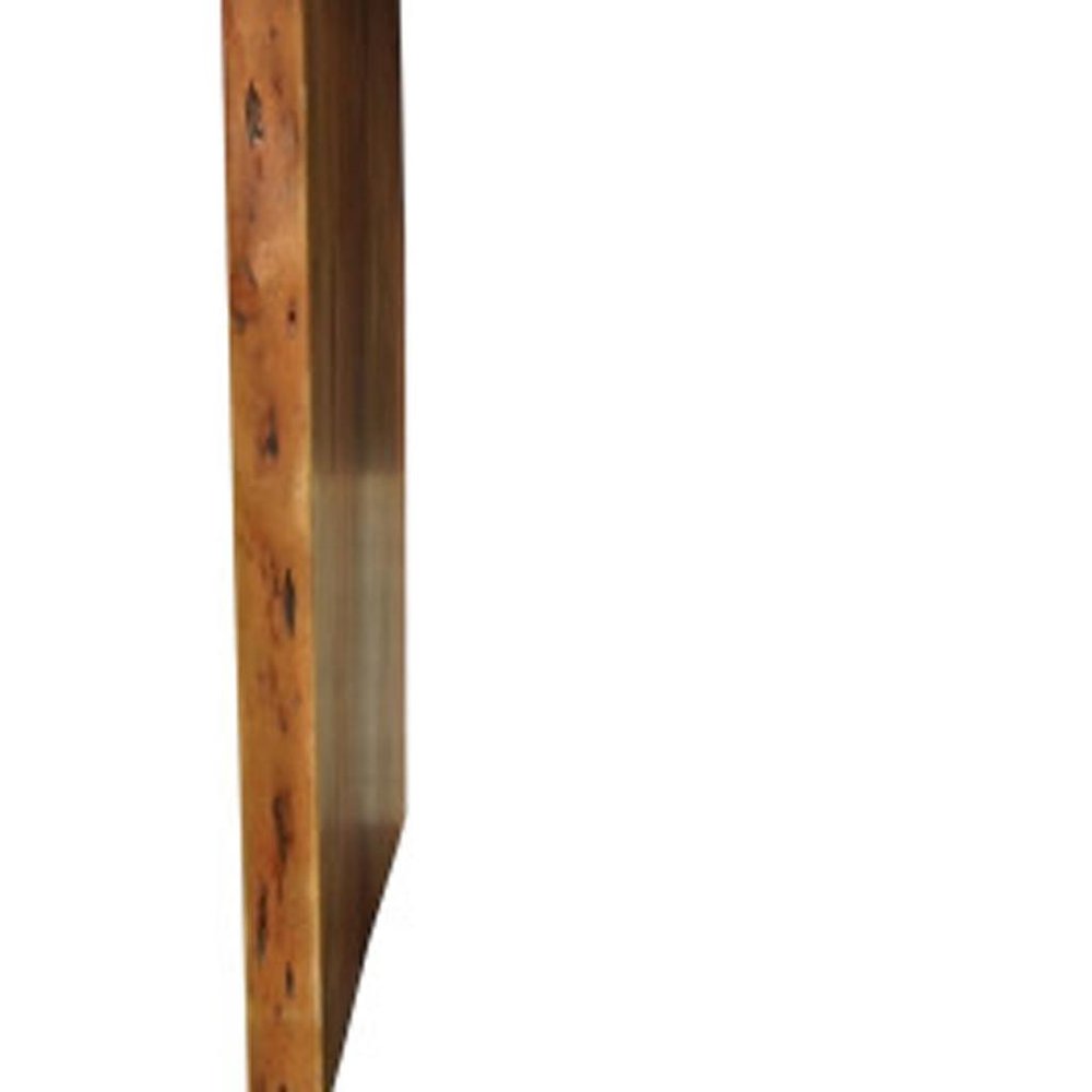 Seven Piece Brown Solid Wood Dining Set with Six Chairs HomeRoots