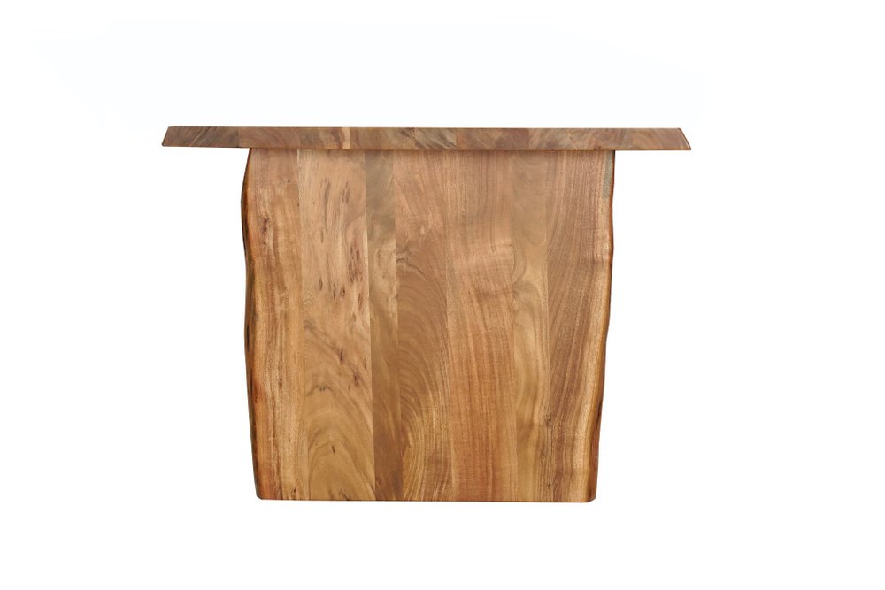 72" Natural Solid Wood Live Edge Sled Base Dining Table — view 5