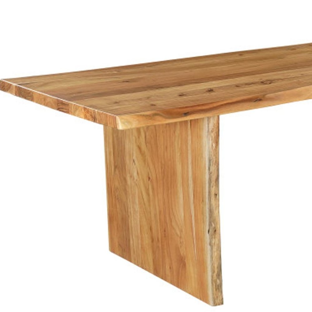 108" Natural Solid Wood Live Edge Sled Base Dining Table — view 10