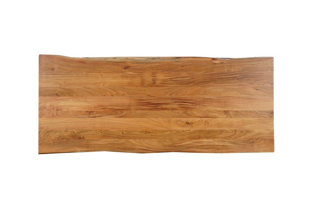 108" Natural Solid Wood Live Edge Sled Base Dining Table — view 5