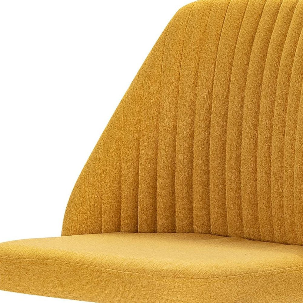 Yellow and Silver Adjustable Height Swivel Rolling Office Chair HomeRoots