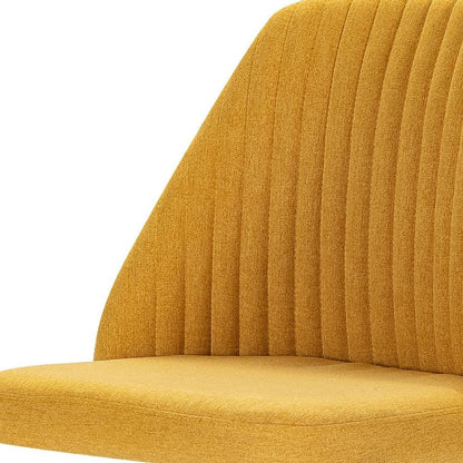 Yellow and Silver Adjustable Height Swivel Rolling Office Chair HomeRoots