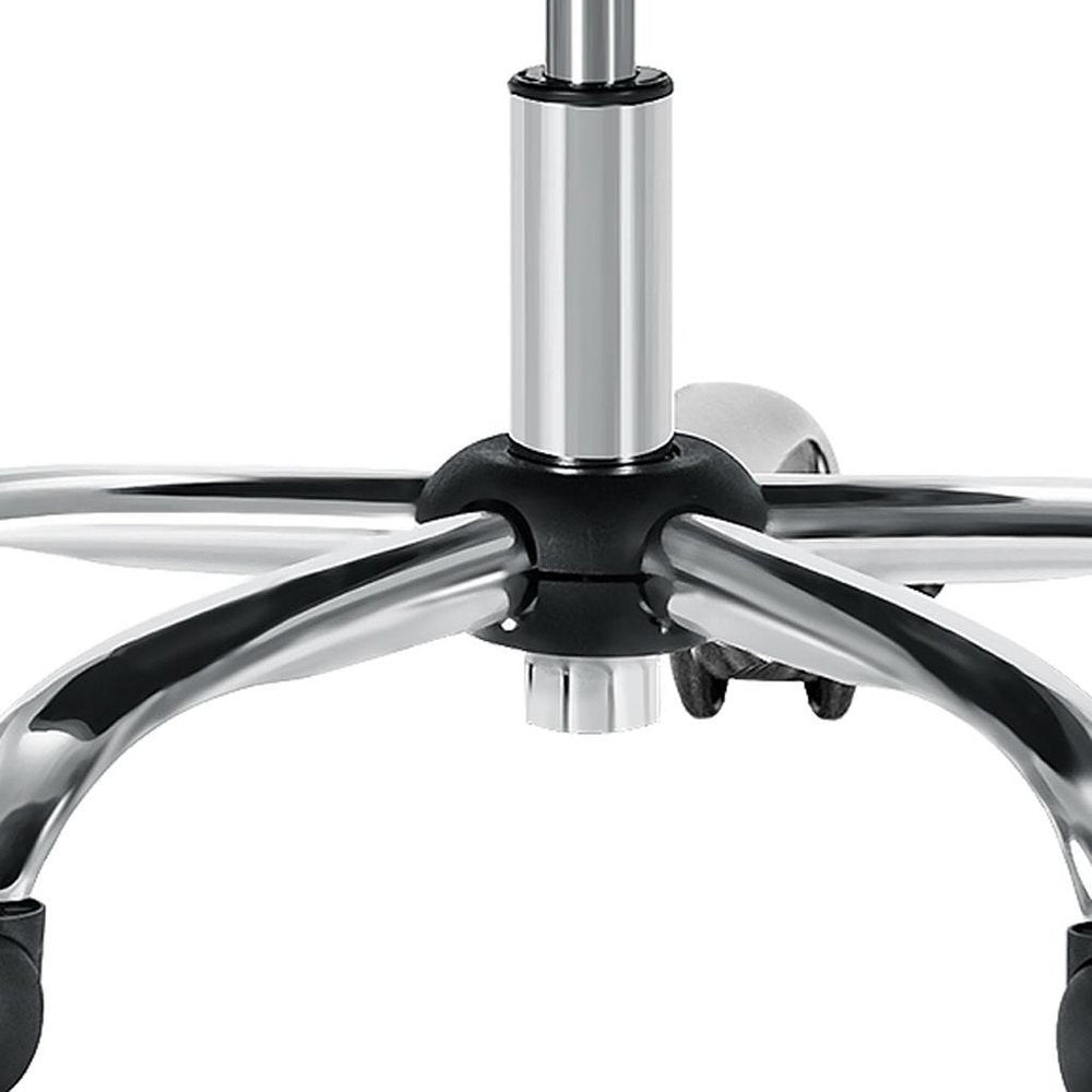 Gray and Silver Adjustable Height Swivel Rolling Office Chair HomeRoots
