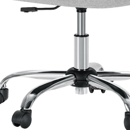 Gray and Silver Adjustable Height Swivel Rolling Office Chair HomeRoots