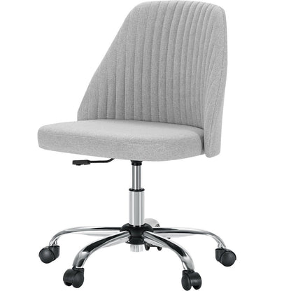 Gray and Silver Adjustable Height Swivel Rolling Office Chair HomeRoots