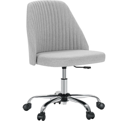 Gray and Silver Adjustable Height Swivel Rolling Office Chair HomeRoots