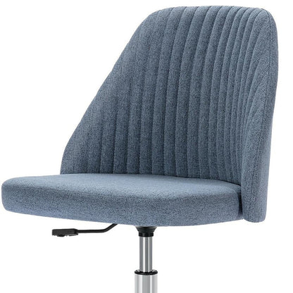 Blue and Silver Adjustable Height Swivel Rolling Office Chair HomeRoots