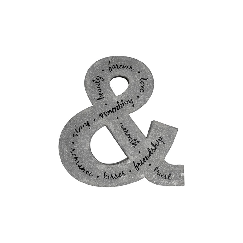 20" X 18" Black And Gray Galvanized Metal Ampersand Hanging Wall Decor — view 2