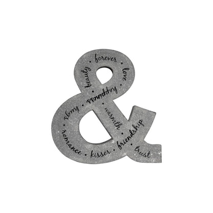 20" X 18" Black And Gray Galvanized Metal Ampersand Hanging Wall Decor