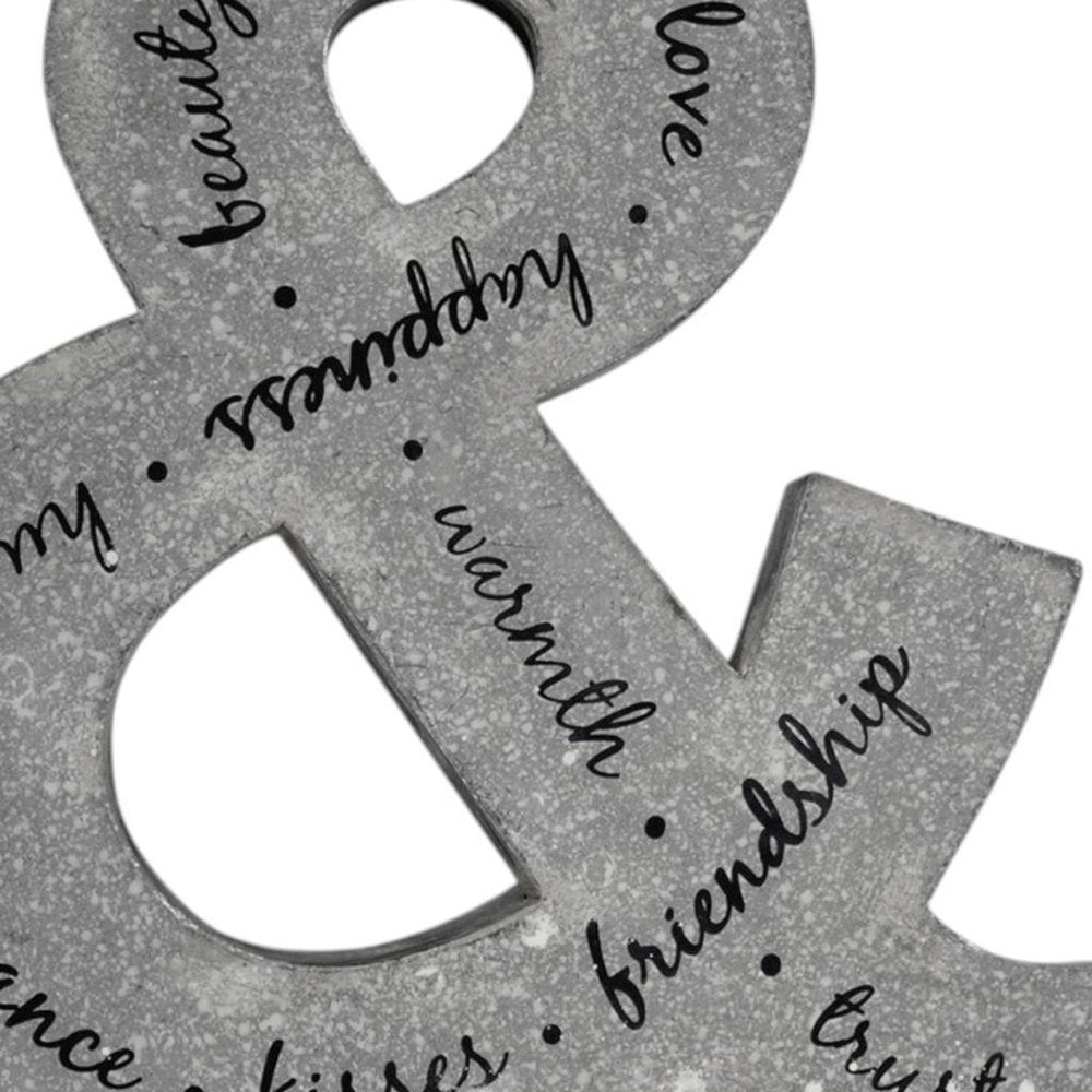 20" X 18" Black And Gray Galvanized Metal Ampersand Hanging Wall Decor — view 4