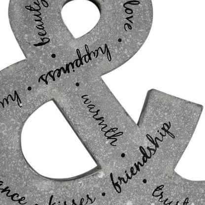 20" X 18" Black And Gray Galvanized Metal Ampersand Hanging Wall Decor