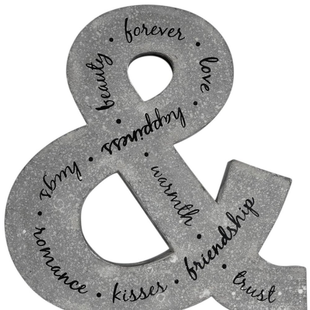 20" X 18" Black And Gray Galvanized Metal Ampersand Hanging Wall Decor — view 5