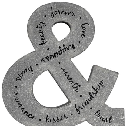 20" X 18" Black And Gray Galvanized Metal Ampersand Hanging Wall Decor
