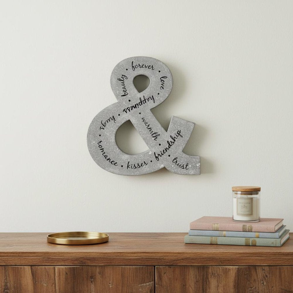 20" X 18" Black And Gray Galvanized Metal Ampersand Hanging Wall Decor — view 6