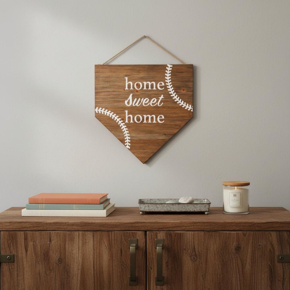 Set of Two Brown And White Home Sweet Home Wood Wall Decor — view 11