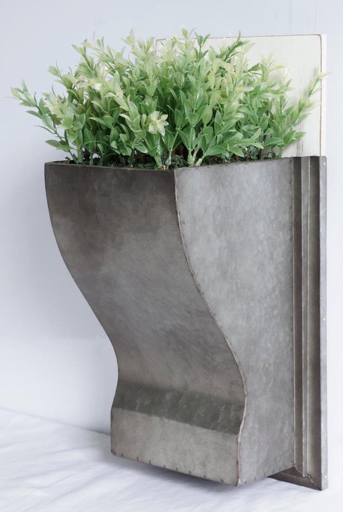 19" X 8" Silver And Green Wood Hanging Wall Decor — view 2
