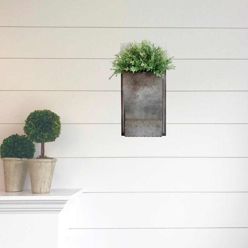 19" X 8" Silver And Green Wood Hanging Wall Decor — view 3