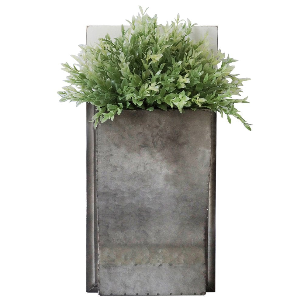 19" X 8" Silver And Green Wood Hanging Wall Decor — view 4