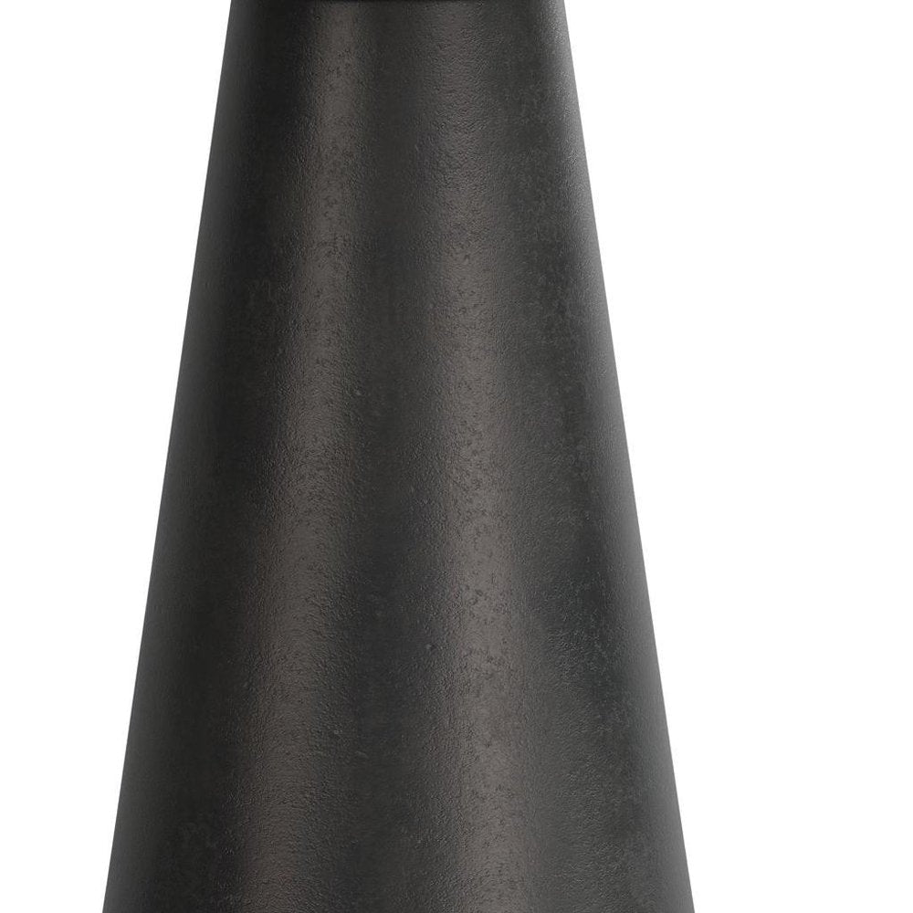 19" Powder Coated Graphite Distressed Aluminum Round Pedestal End Table — view 2