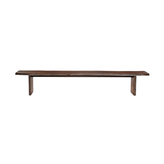 60" Brown Solid Wood Solid Wood Live Edge Dining Bench HomeRoots