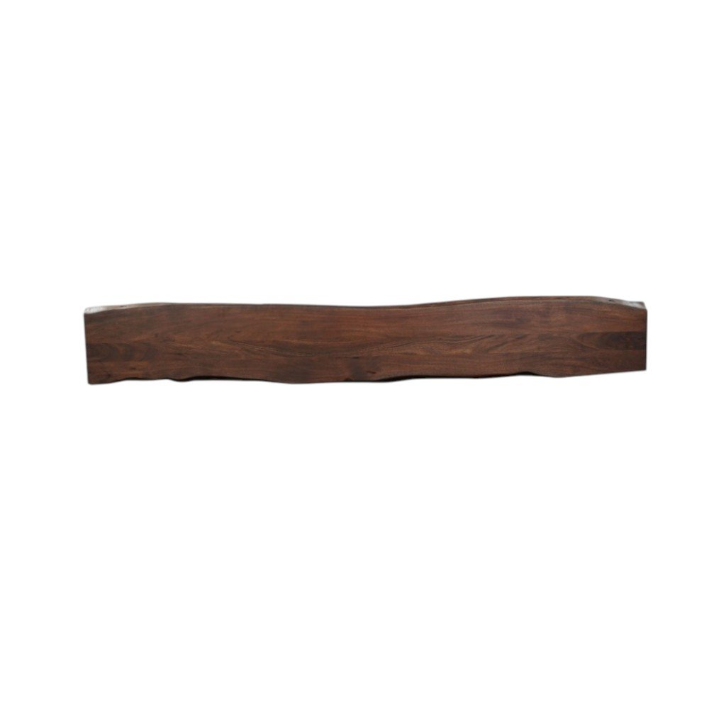 60" Brown Solid Wood Solid Wood Live Edge Dining Bench HomeRoots
