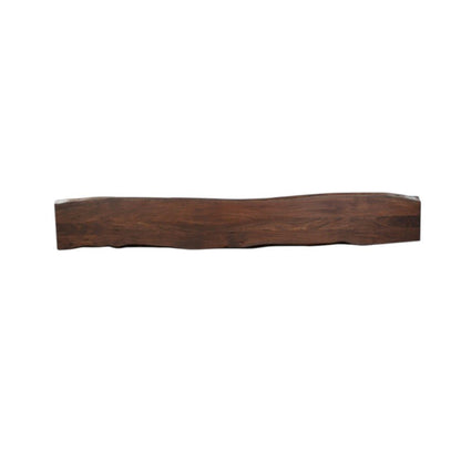 60" Brown Solid Wood Solid Wood Live Edge Dining Bench HomeRoots