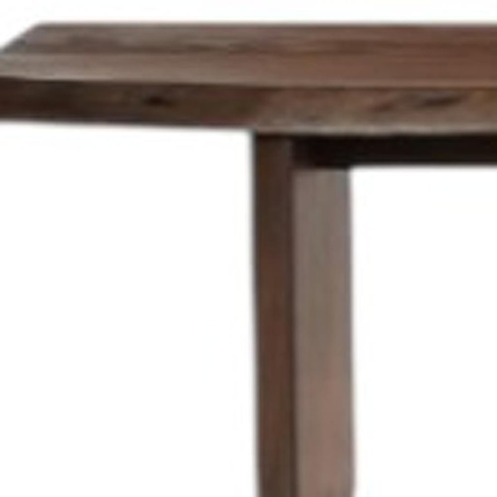 60" Brown Solid Wood Solid Wood Live Edge Dining Bench HomeRoots