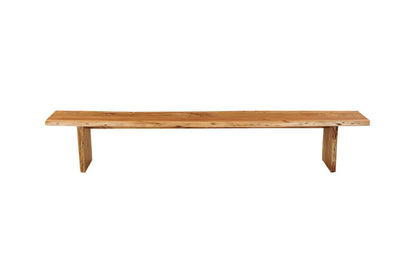 105" Natural Solid Wood Live Edge Dining Bench HomeRoots