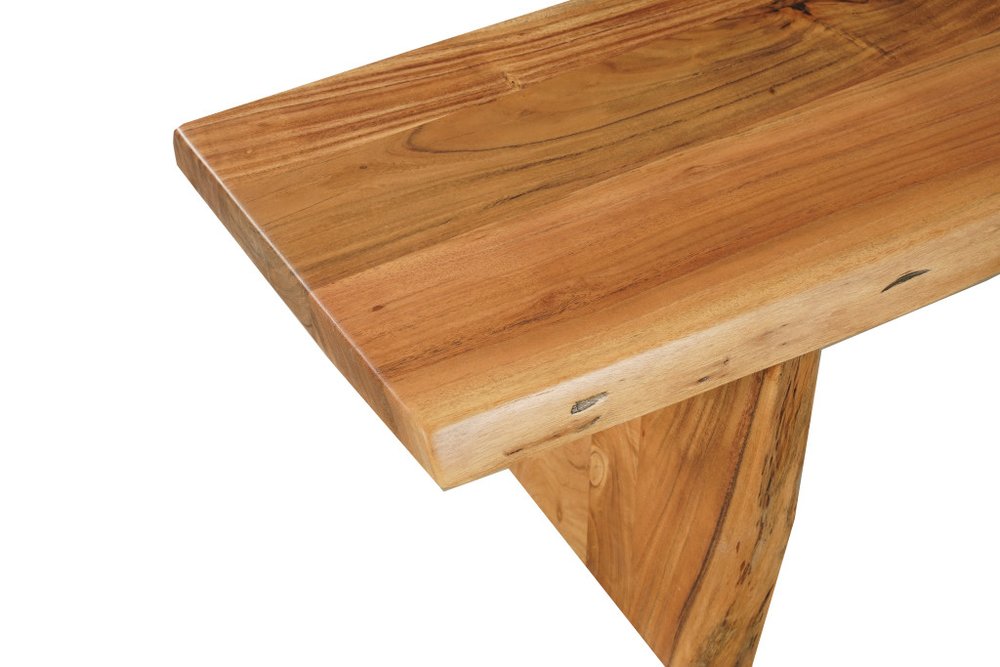 105" Natural Solid Wood Live Edge Dining Bench HomeRoots