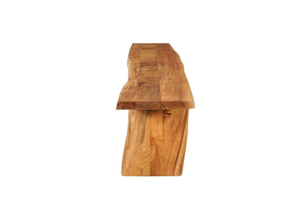 105" Natural Solid Wood Live Edge Dining Bench HomeRoots