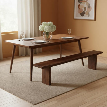 105" Brown Solid Wood Solid Wood Live Edge Dining Bench HomeRoots