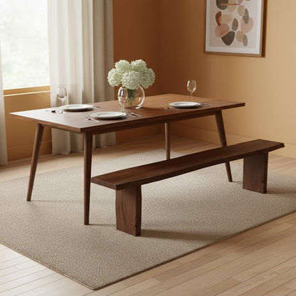 105" Brown Solid Wood Solid Wood Live Edge Dining Bench HomeRoots