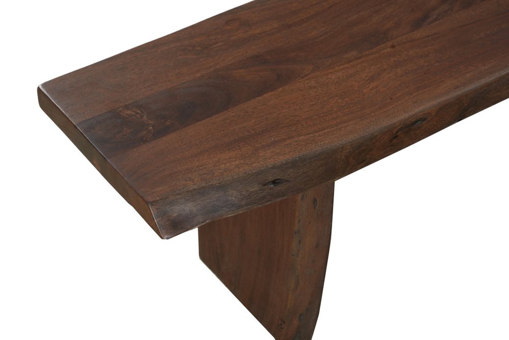 105" Brown Solid Wood Solid Wood Live Edge Dining Bench HomeRoots
