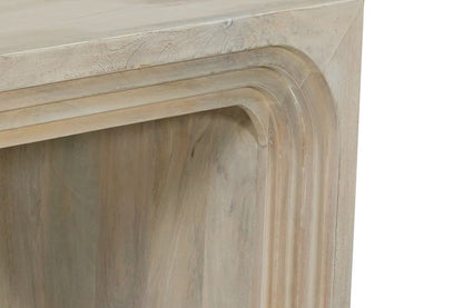 51" White Solid Wood Double Pedestal Coffee Table HomeRoots