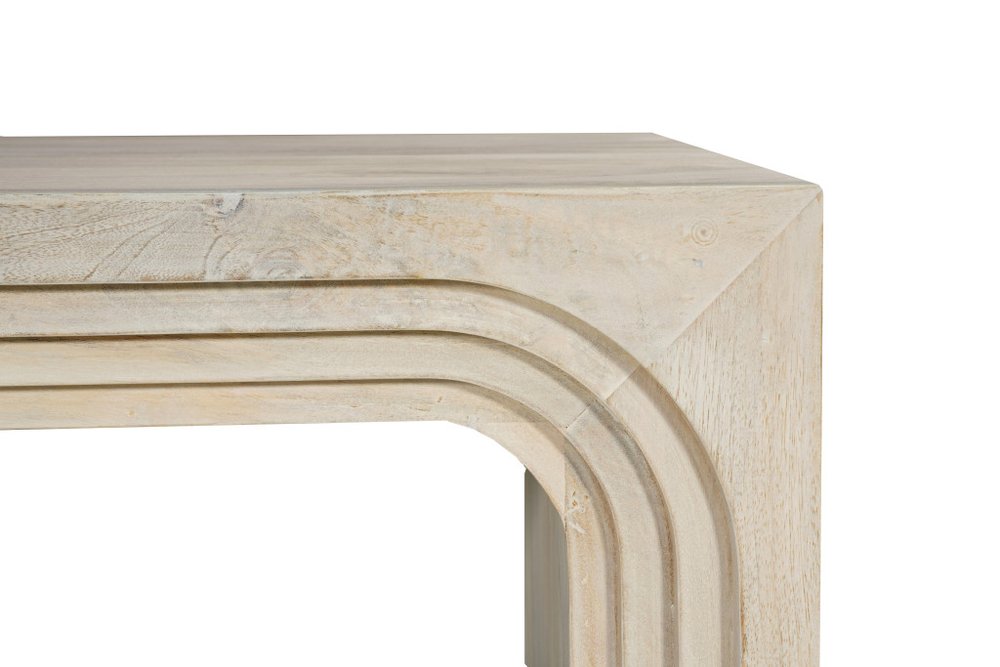 51" White Solid Wood Double Pedestal Coffee Table HomeRoots