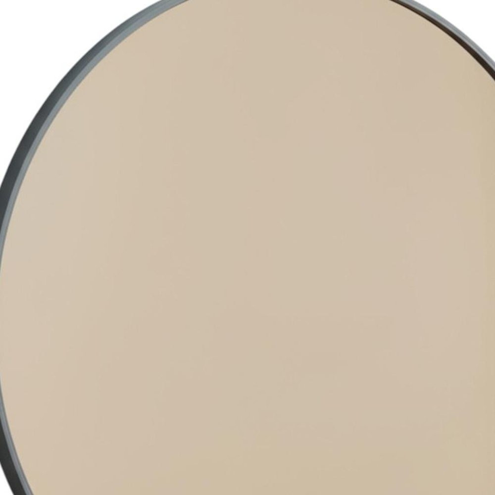 20" Black Metal Round Framed Bathroom Vanity Mirror HomeRoots