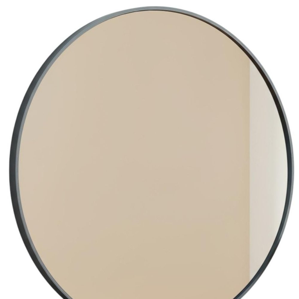 20" Black Metal Round Framed Bathroom Vanity Mirror HomeRoots