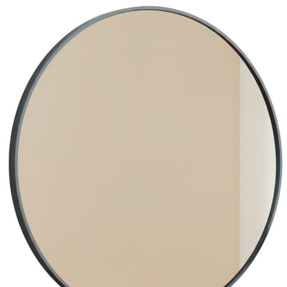 20" Black Metal Round Framed Bathroom Vanity Mirror HomeRoots